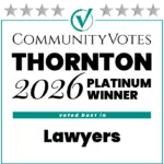 Community Votes 2026 Platinum Winner badge for Lawyers in Thornton – Lori Beck Law Office